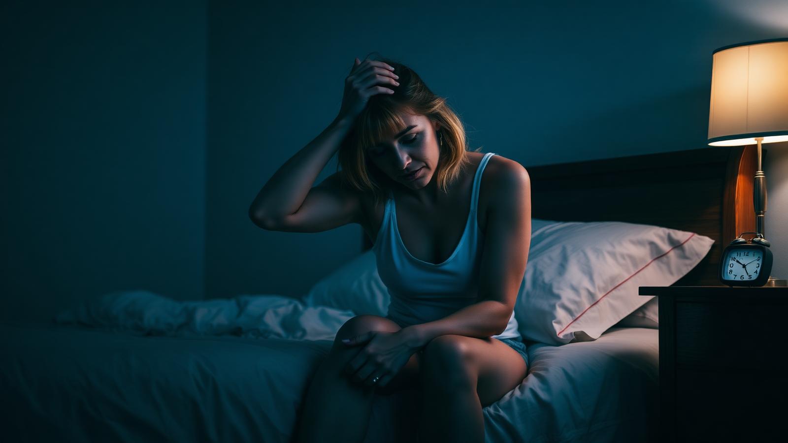 Woman awake at 3am struggling to sleep